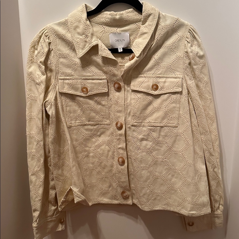 Greylin Ivory Lace Blouse